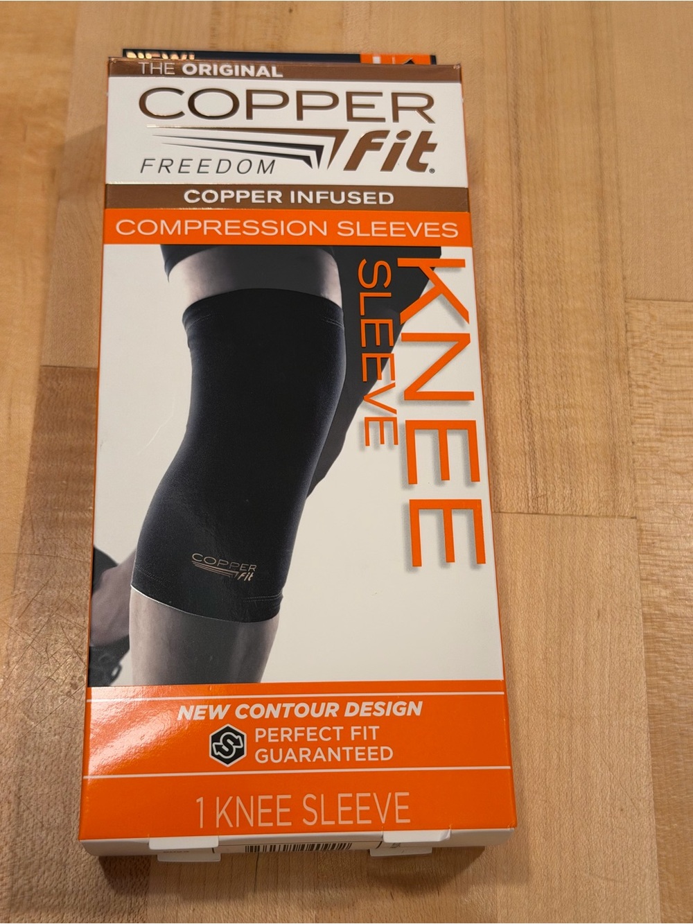 Copper Fit freedom Large Knee Compression Sleeve brace copper infused support